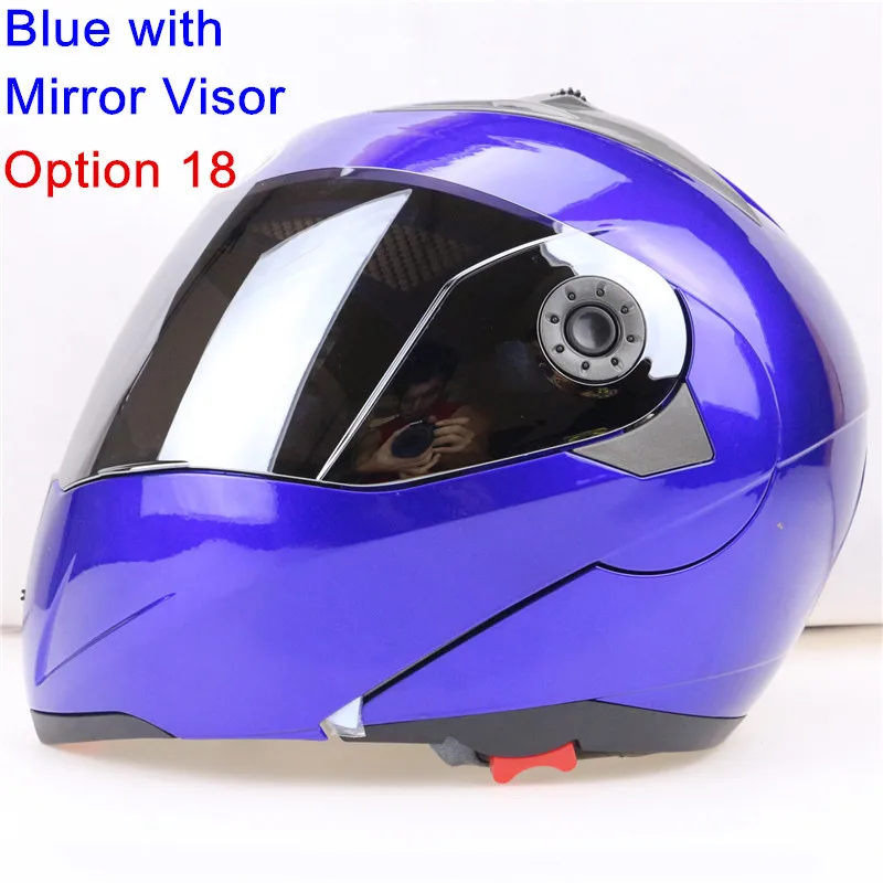 JIEKAI 105 флип-ап мотоциклетный шлем с двойным козырьком система каждый всадник доступный велосипедный шлем M L XL XXL - Цвет: 18