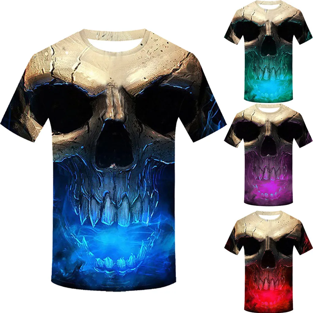 Camiseta Повседневная футболка унисекс летний пуловер с короткими рукавами 3D
