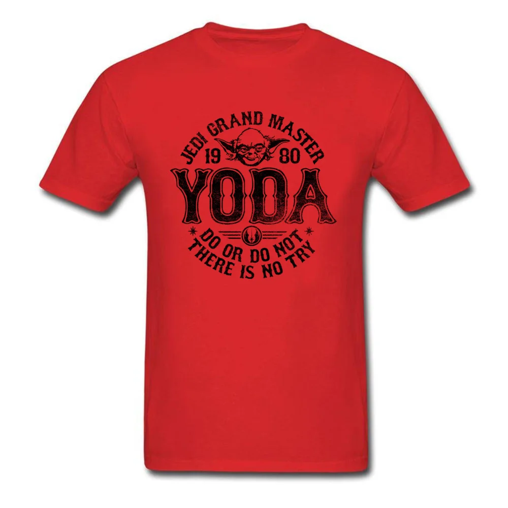 Jedi Grand Master Yoda футболка Star Wars Ретро Дарт Вейдер последние джедай Звездные войны футболки мужские 1980 Галактическая Империя белая футболка - Цвет: Красный