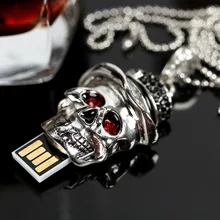 Подлинная Емкость USB флеш-накопители 16 ГБ 32 ГБ 64 ГБ, карта памяти череп, подарочная ручка-накопитель, ювелирный USB флеш-накопитель 1 ТБ Флешка 2 ТБ