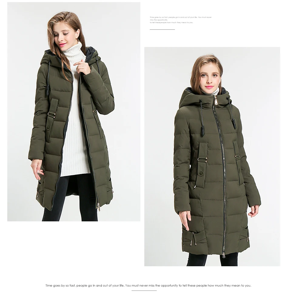 Евразия ограниченный полный длинные Новинка года Для женщин зимняя куртка со стоячим воротником с капюшоном Дизайн теплая практичная верхняя одежда пальто парка Y170007