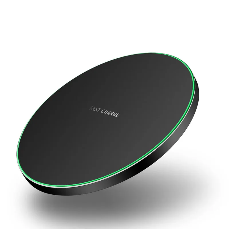 2018 Ultra Thin 10W QI Standard Wireless Fast Charger for iPhone 8 X plus with LED Light Samsung S7 S8 NOTE | Мобильные телефоны и