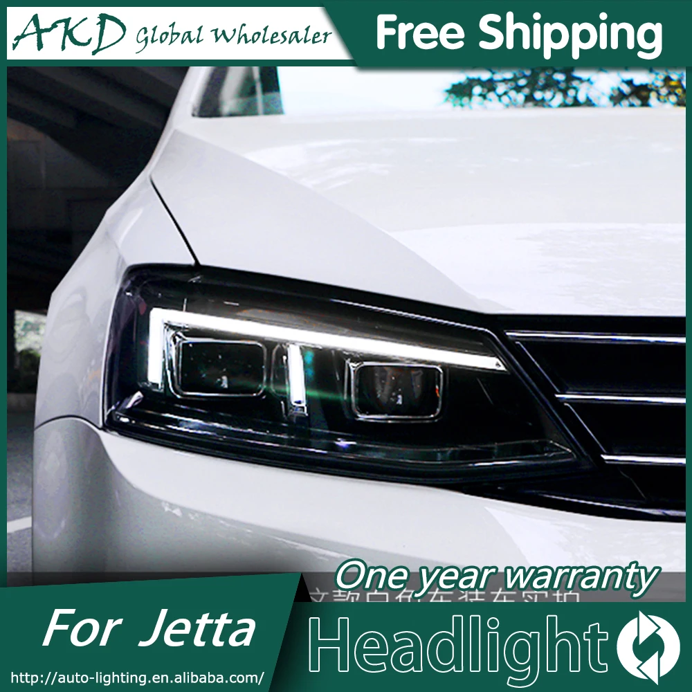 AKD автомобильный Стайлинг для VW Jetta MK6 фары 2012- Angel Eye светодиодный фары DRL Биксеноновые линзы дальнего ближнего света парковочные противотуманные фары