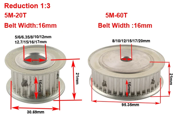 LUPULLEY зубчатый шкив ремень HTD 5 м уменьшение 1:3 60 т 20 т соотношение 100 мм межосевое расстояние зубчатый шкив вал 5M-405 ширина ленты 15 мм