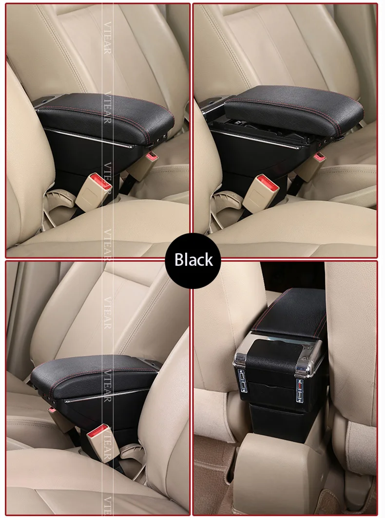 Vtear для Honda BRV автомобильный подлокотник коробка кожаный подлокотник для автомобиля-Стайлинг центральная консоль поворотное украшение usb автомобильные аксессуары