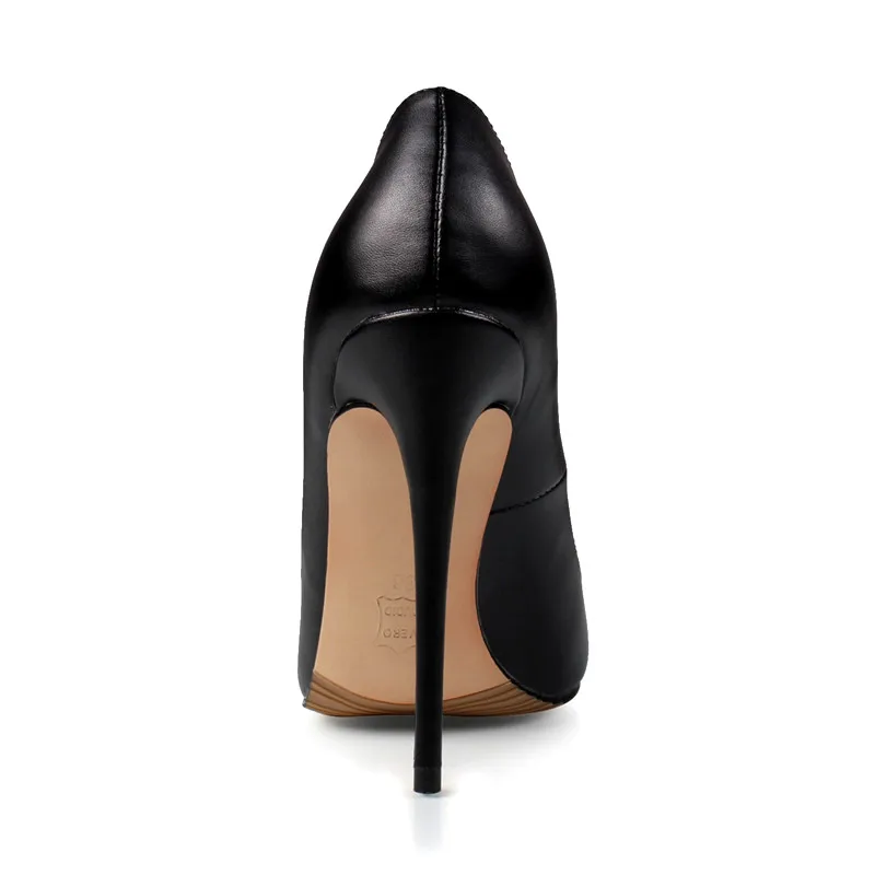 Brand Shoes Woman High Heels Women Shoes Pumps Stilettos Shoes For Women Black High Heels 12CM PU Leather Wedding Shoes B-0051