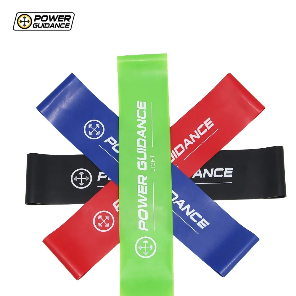 POWER GUIDANCE Latex Resistance Bands Loop Fitness Bands 4 Levels