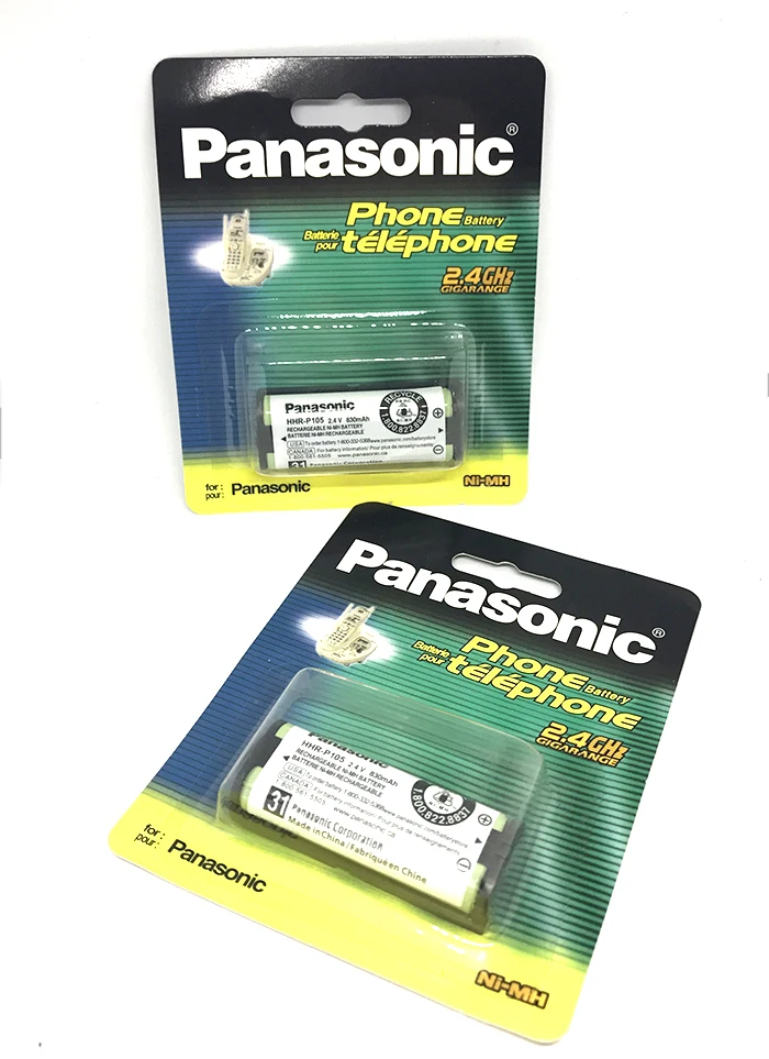 2X 830mAh 2.4V Wireless Home Phone battery HHR P105 for panasonic