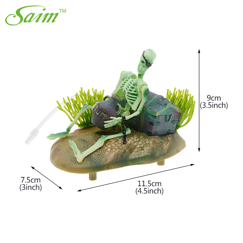 Saim Декор для аквариума из смолы Tresure, украшение для аквариума, украшение для аквариума, пират, капитан, Череп, декор для аквариума