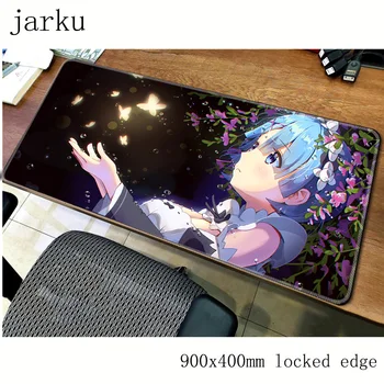 

re zero mousepad gamer 900x400X3MM gaming mouse pad large High-end notebook pc accessories laptop padmouse ergonomic mat