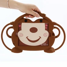 Противоударный детский чехол для iPad Mini 4 3 2 1 чехол детский силиконовый мягкий милый чехол-подставка с обезьянкой для iPad Mini 2 Чехол Funda