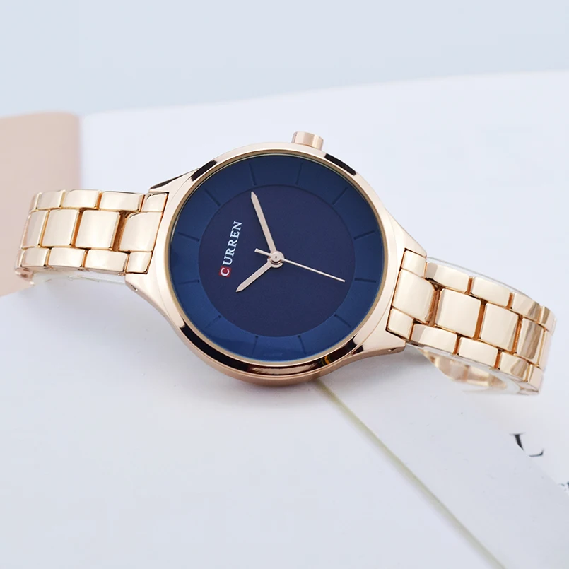 

CURREN Watch Women's Rose Gold 2018 Luxury Brand Fashion Girl Women Sport Full Steel Clock Woman Ladies Watches Relogio Feminino