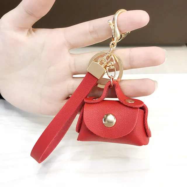 Cute Bag Shaped Keychain Coin Purse Zipper Small Wallet Personalized