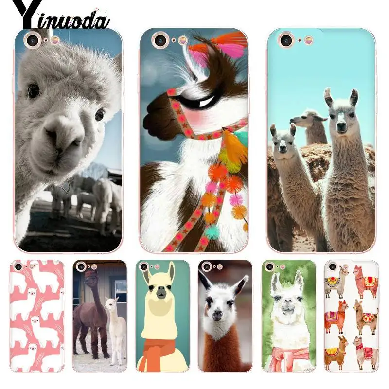 Yinuoda For iPhone 7 6 X Case Lama Llama Alpacas Animal