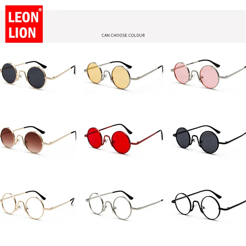 LeonLion 2019 винтажные Круглые Солнцезащитные очки маленькие женские/мужские женские