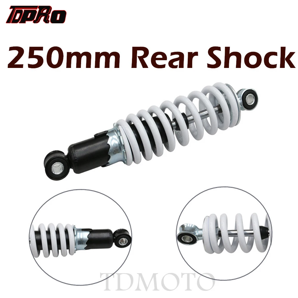 

TDPRO 9.8" 250mm Motorcycle Suspension Shock Absorber Spring 400lbs For Mini Go Kart Buggy Quad ATV 70cc 110cc 125cc Dirt Bike