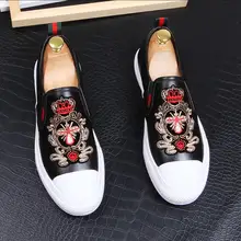 NEW Luxury embroidery bees Casual Shoes Men Loafers Slip on High Quality Designer Shoes Men Moccasins Sneaker Footwear Male