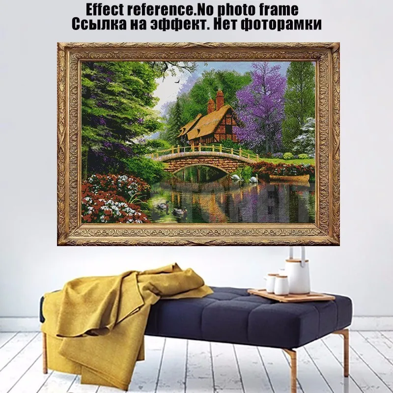 5D алмазная живопись сделай сам вышивка крестиком красивый пейзаж полноразмерная