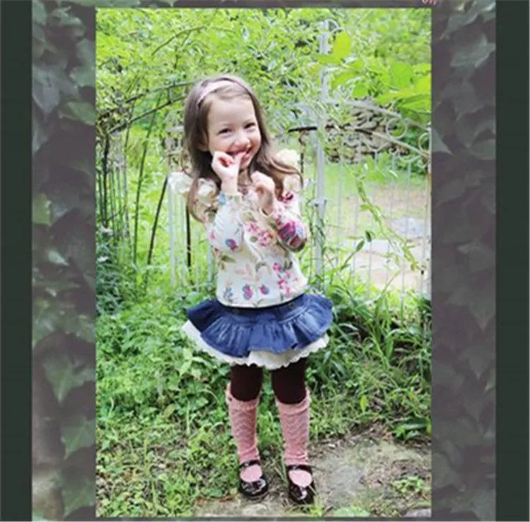 3-8 y kids leggings girls ruffle pants denim skirts lace leggings for girls clothes On Sales spring autumn trousers (19)