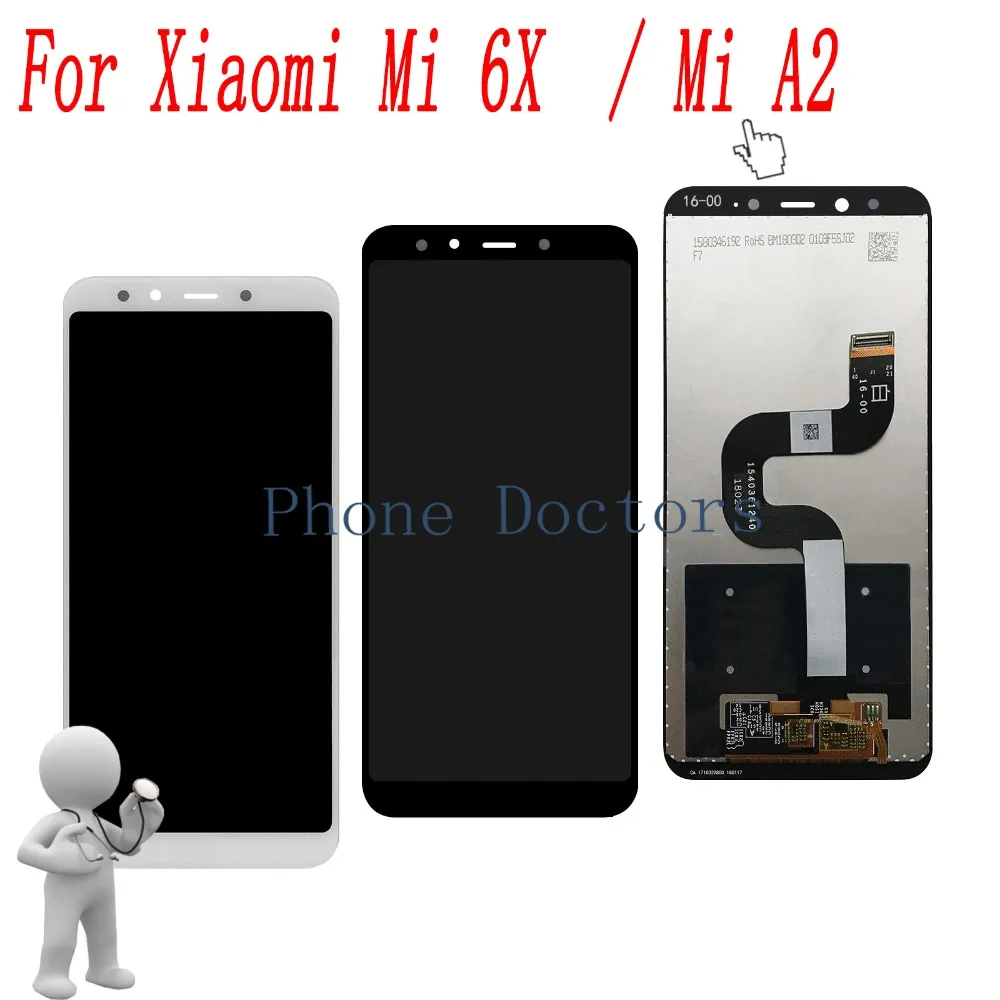 6 0 &quotдля Xiaomi mi A2 полный ЖК дисплей + кодирующий преобразователь сенсорного экрана