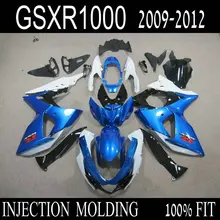 7gifts Injection ABS fairing kits for SUZUKI GSX R1000 2009 2010 2011 2012 K9 GSXR1000 09-12 blue white Custom fairings bodykits