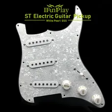 Одна катушка Alnico электрогитара Pickguard звукосниматели AlnicoLoaded Prewired 11 отверстий SSS красный/белый жемчуг белый аксессуары для гитары