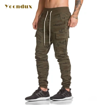

2017 New Brand Muscle Fitness Mens Long Pants pocket Sports Cotton Trousers Exercising Bodybuilding Gyms Breathable Pants