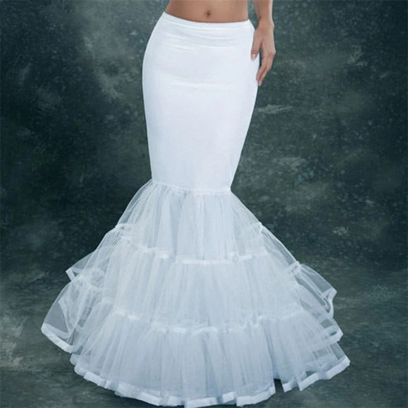 NIXUANYUAN-Lycra-Tulle-White-Mermaid-Trumpet-Style-Wedding-Gown-Petticoat-Crinoline-Slip