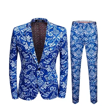 2019 Brand New Mens Vintage Blue Floral Print Slim Fit Suits With Pants Plus Size 5XL Veste Homme Mariage Groom Wedding Suit
2019 Brand New Mens Vintage Blue Floral Print Slim Fit Suits With Pants Plus Size 5XL Veste Homme Mariage Groom Wedding Suit