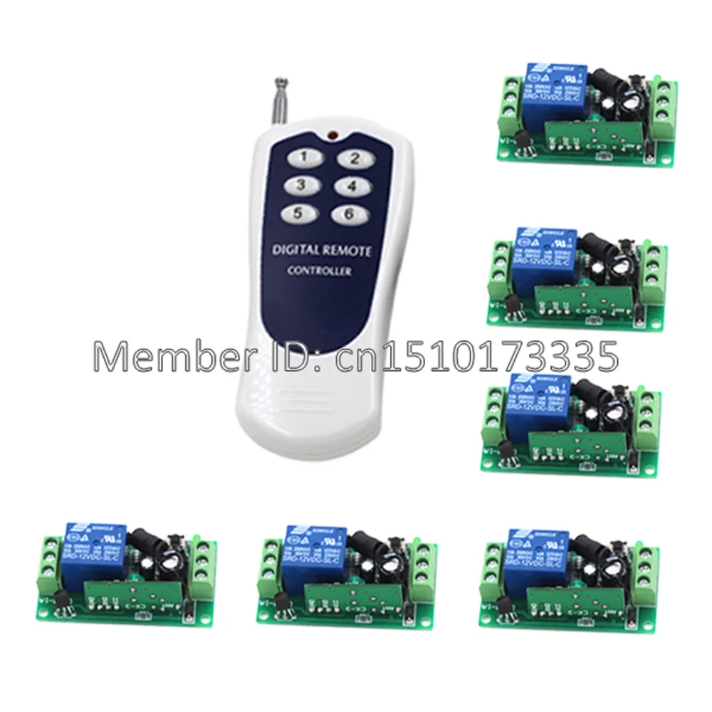 

New DC 12V 10A 1 CH Wireless Radio Switch 9V 1CH Remote Control Switch System DC24V Wireless Remote Switch Transmitter Receiver