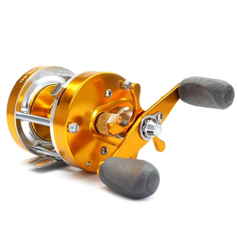 Carretel de Pesca Tambor de Metal Sistema de Travagem 2 + 1bb Completo Centrífugo Mecânico Duplo Fundição Barco Roda l r Mão Opcional 4 Esporte e Lazer