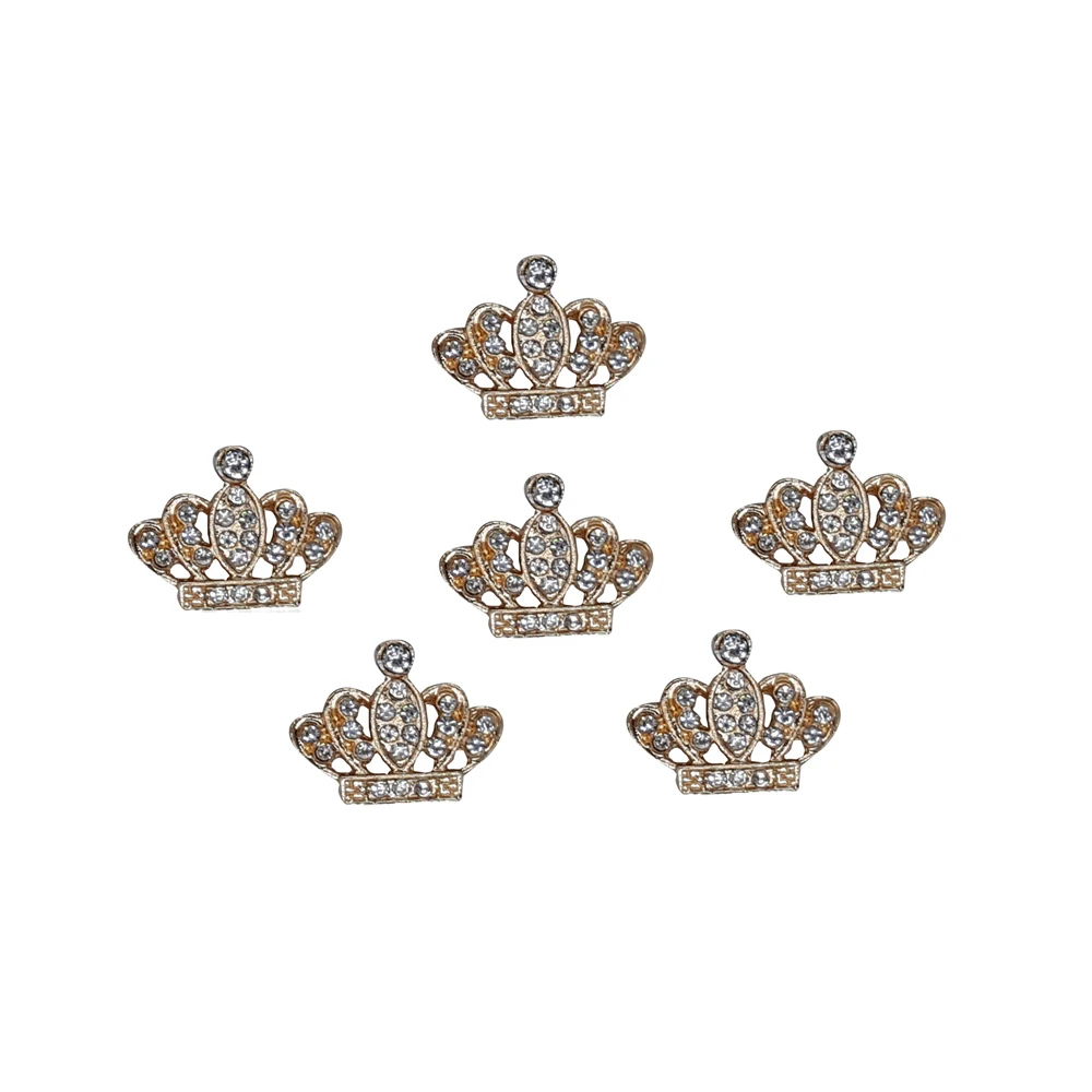 Golden Tone Rhinestone Small Size of Crown Brooch/Collar Pins Accessory