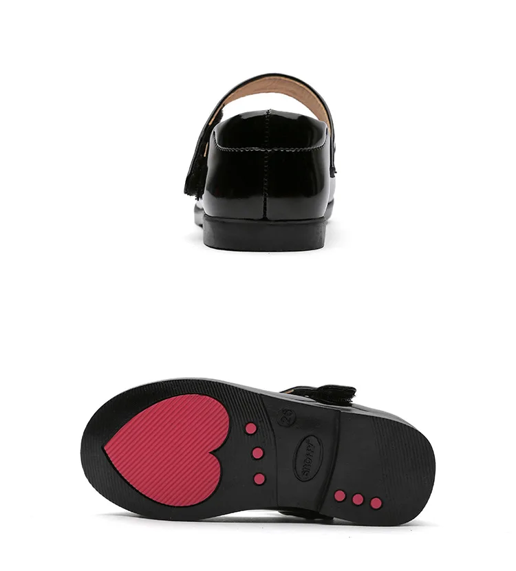 Sapatos de Couro Sapatos de Festa de Casamento Meninas do Bebê da Princesa Arco Meninas Fechar Crianças Genuíno Chaussure Fille Tx127 Toe 27 Sapatos de couro