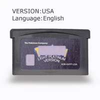

Pock-mocn Light Platinum 32 Bit Video Game Cartridge Console Card US Version English