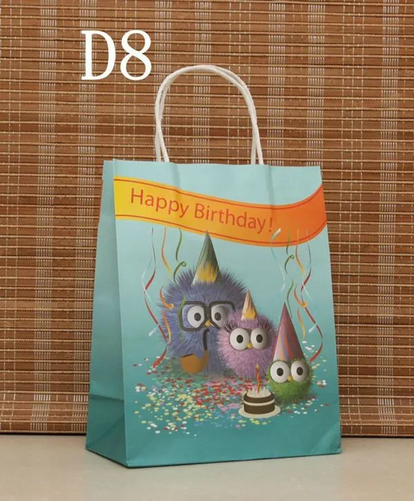 27x21x11 см Kawaii день рождения серии мешок подарков для детей Бумага сумка с ручками вечерние хранения принадлежностей(tt-2658