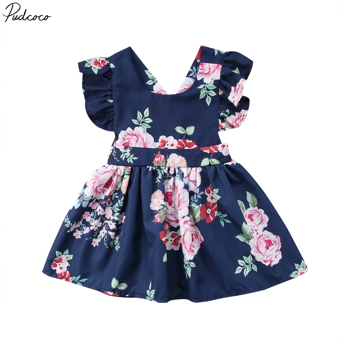Baby Girls Dress Summer Clothes Set 0-4 Years Old Todder Newborn Embroider Floral Dresses Sleeveless Skirt