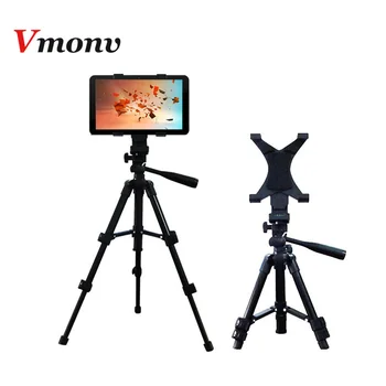 

Vmonv Tripod Rotation Tablet PC Holder Stand for Ipad Air Mini 1 2 3 4 Desktop Camera Clip Bracket Mount Adapter for iPhone X 8