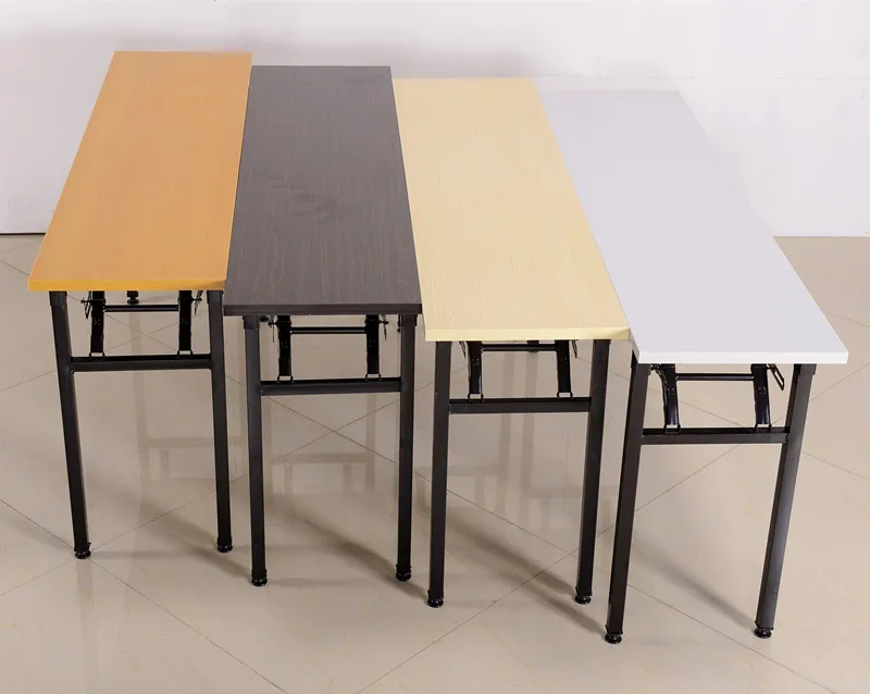Collapsible rectangular table for event meeting school study
