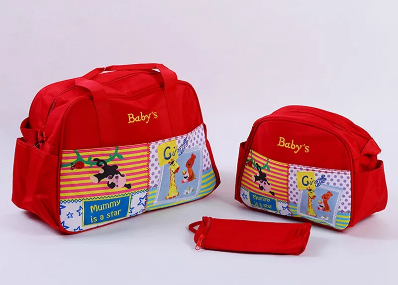 MOTOHOOD 4pcs Baby Diaper Bag Sets For Mom Cute Animal Baby Stroller Bag Organizer Fashion Maternity Bags Handbags For Moms (4)