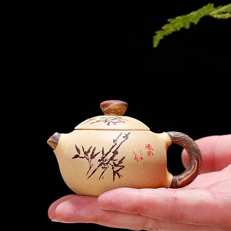 60 мл Исин мини красивый чайник фиолетовый песок горшок сырье Xi Ши Чайник Посуда для напитков подарочная коробка