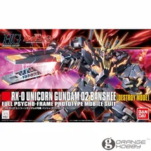 OHS Bandai HGUC 134 1/144 RX-0 единорог Gundam O2 Banshee режим уничтожения мобильный костюм Сборная модель комплекты