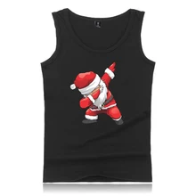 Рождественские мужские топы на бретелях с принтом для мужчин и женщин, новые рождественские забавные майки, Повседневная летняя одежда, топы, рубашки