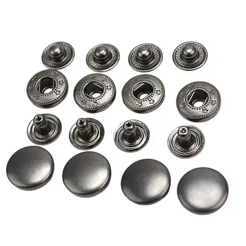 

50pcs Diameter 13mm Black Snap Fastener Press Buttons Sewing Leather Craft Clothes Bags Artesanatos Acessorios