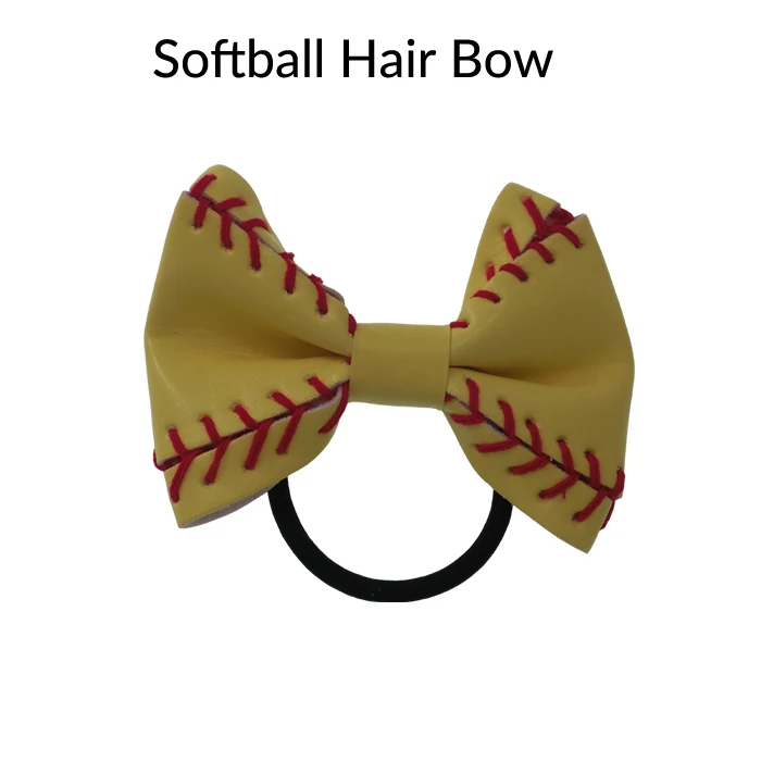 Softball hair bow 8