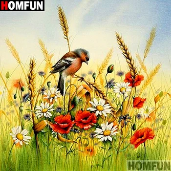

HOMFUN Full Square/Round Drill 5D DIY Diamond Painting "Birds and flowers" 3D Embroidery Cross Stitch 5D Home Decor A13712