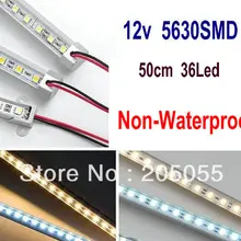 DC 12 В 5630 SMD 36 LED 50 см Жесткая полосы света с Алюминий сплав В виде ракушки для кабинета/ ювелирные изделия/Караван/лодка дисплей