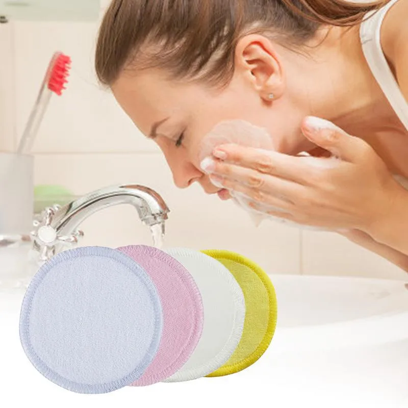 

New 8/12/16pcs Reusable Make Up Remover Pads Washable Bamboo Cotton Cloth Puff With Laundry Bag Wipes Pad Makeup Beauty Tools