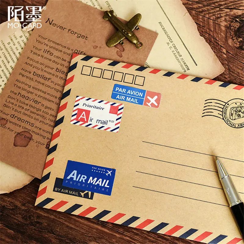 Мини Airmail канцелярские текстовые бумажные наклейки s альбом, ежедневник Декор DIY для скрапбукинга журнал этикетка журнал стикер 45 шт./кор