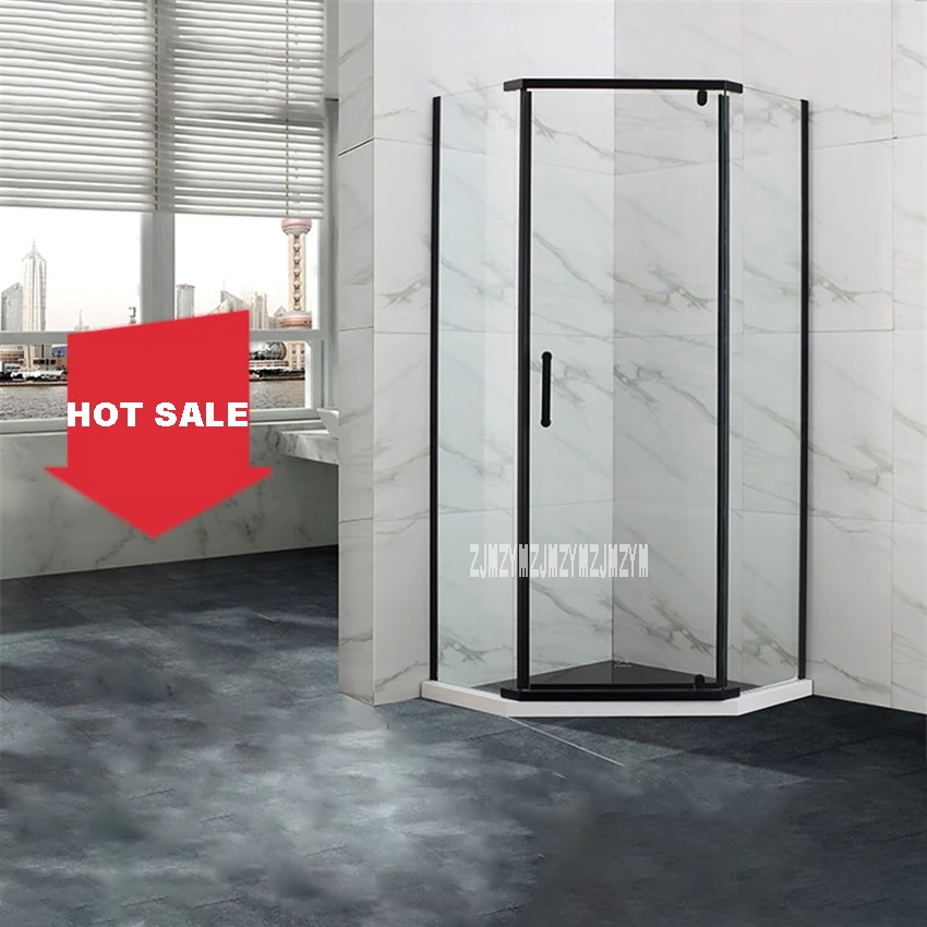 SLM06Z Glass Shower Room Door Stainless Steel Handle Shower Enclosure Aluminum Alloy Side Column Plastic Steel Stone Foundation