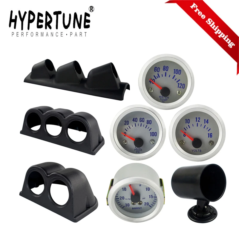 

Free shiping 52mm auto boost gauge vacuum water temp gauge oil temp gauge oil press gauge volts meter tachometer RPM HT-TAG04